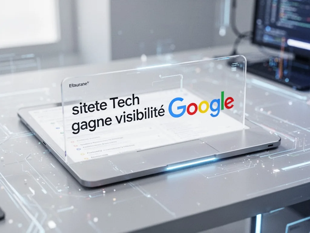 Schéma illustrant la stratégie d'un site tech combinant contenu de fond, structure technique et backlinks