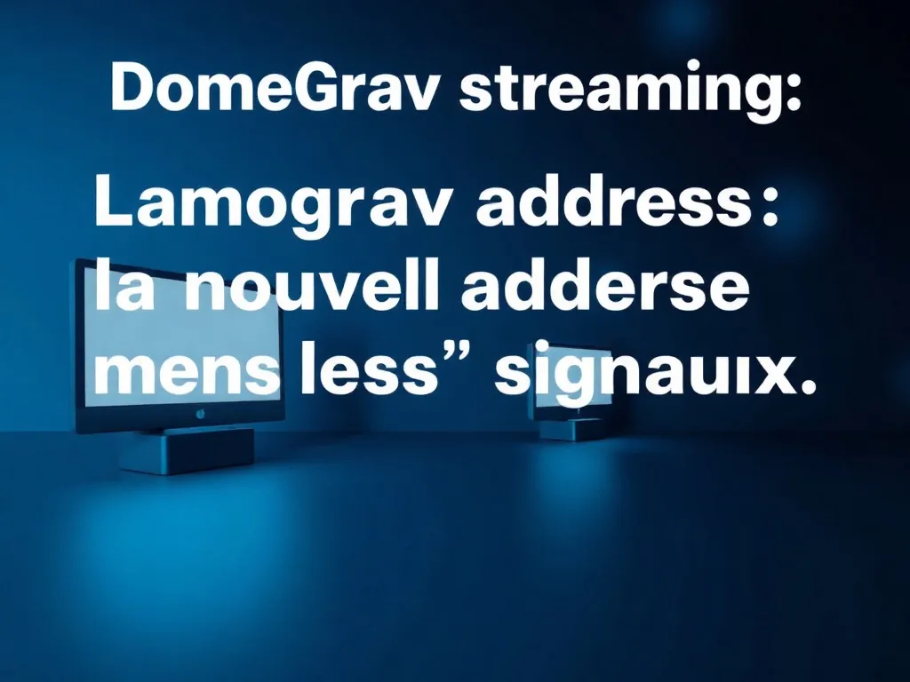 Domgrav streaming : la nouvelle adresse compte moins que les bons signaux