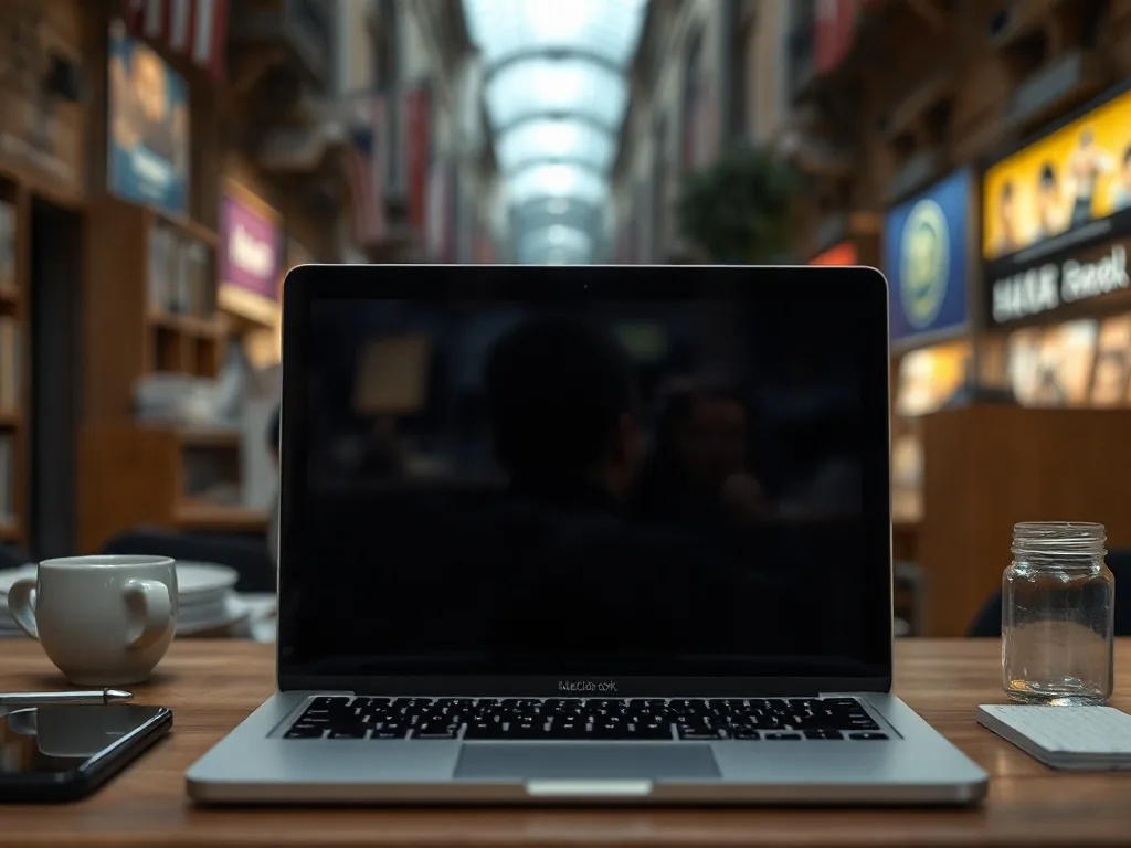 Un écran de MacBook Air fissuré avec une estimation de coût posée à côté sur un Post-it