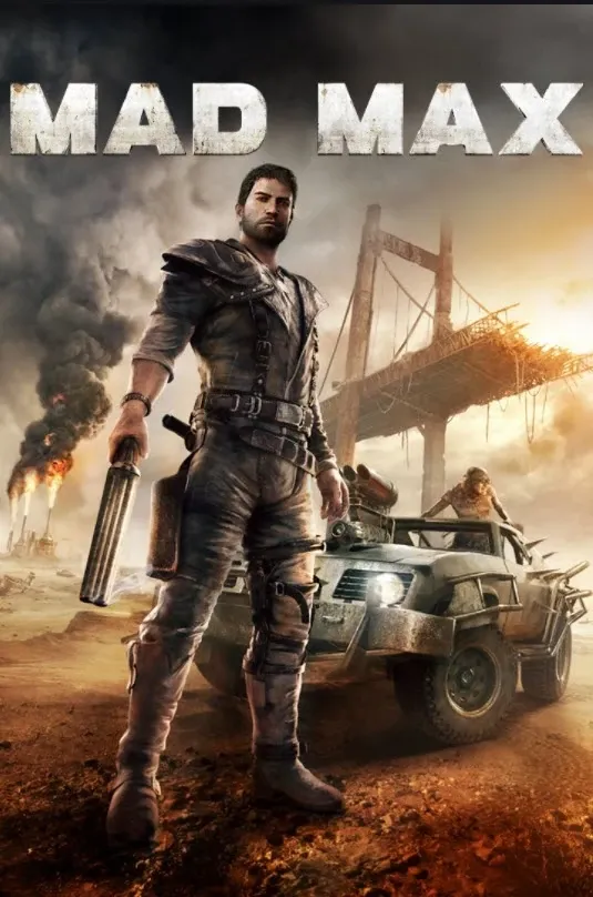 Une salle plongée dans une lumière orange et poussiéreuse avec des éléments de décor post-apocalyptiques rappelant l'univers de Mad Max