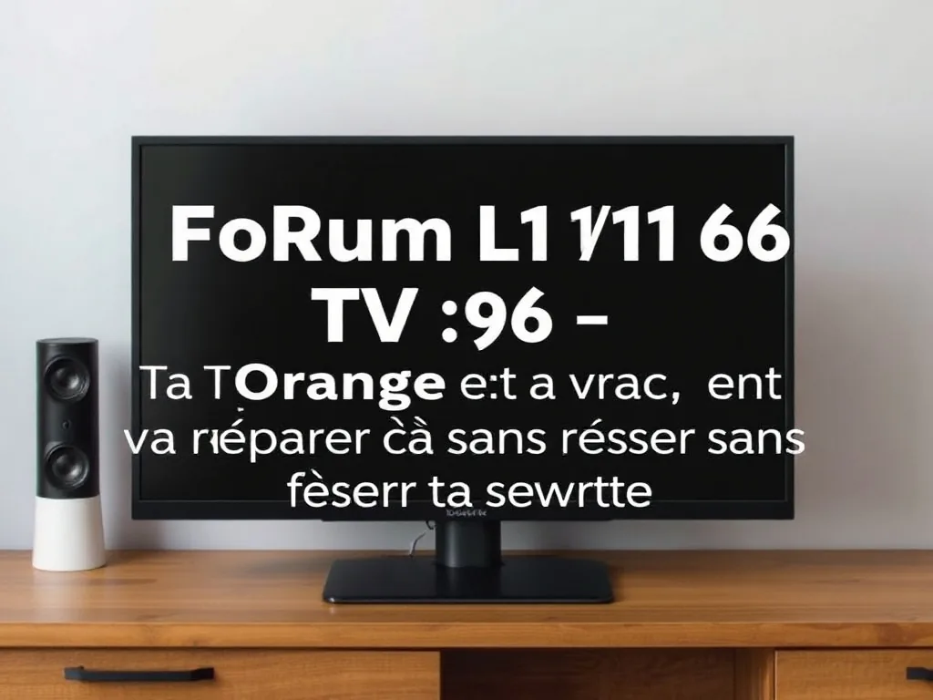 Forum erreur L11 06 : ta TV Orange est en vrac, et on va réparer ça sans perdre ta soirée
