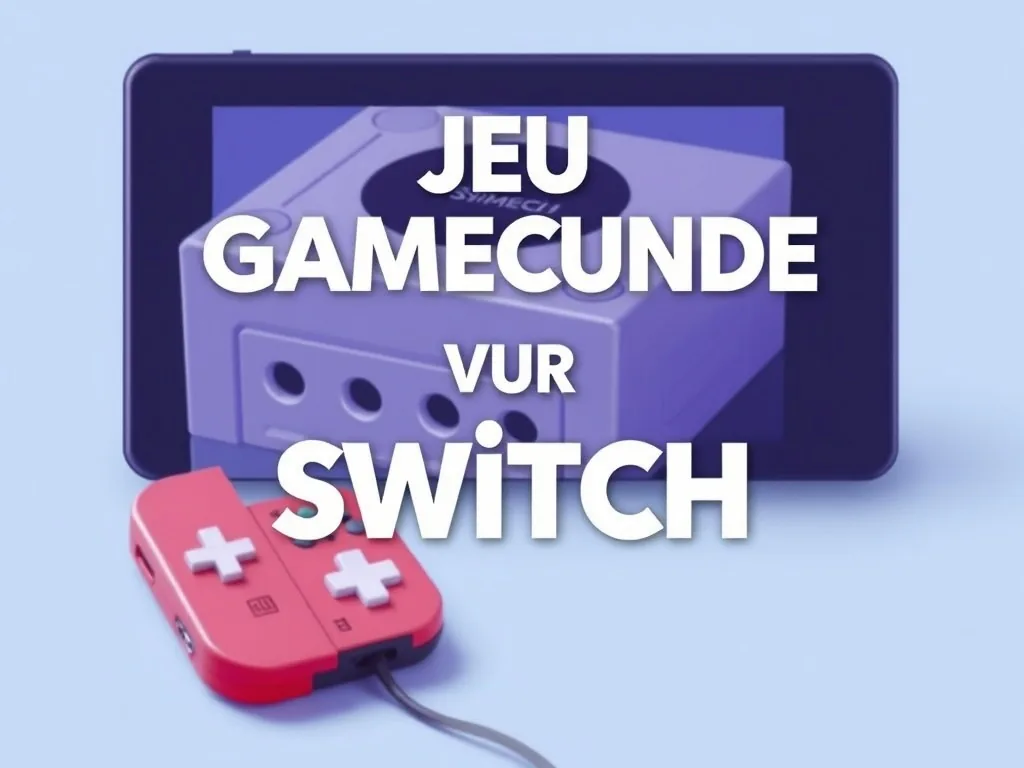 Une manette GameCube posée à côté d'une Nintendo Switch 2, écran allumé sur le menu Nintendo Classics