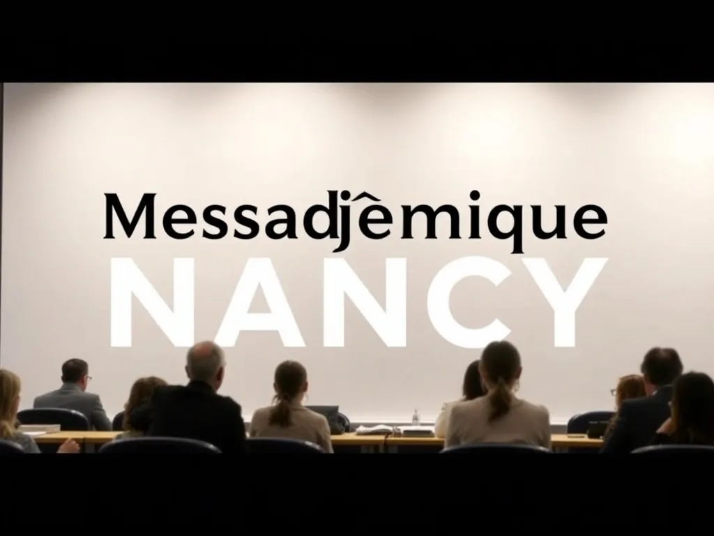 Illustration d'une interface de webmail académique sur un écran d'ordinateur, avec le logo de l'académie Nancy-Metz en filigrane.