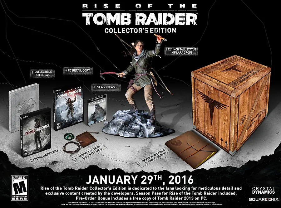 Rise of the Tomb Raider, édition collector : ce qu'elle contient et si ça vaut le coup