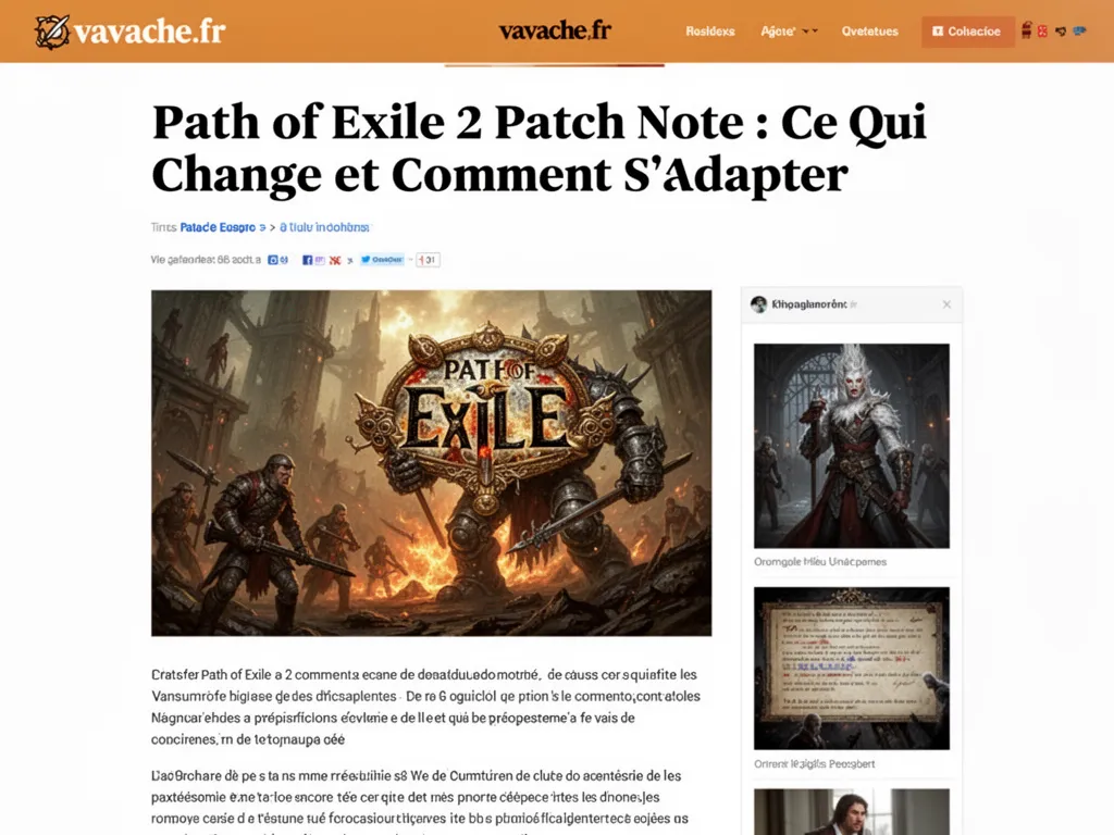 Écran de jeu Path of Exile 2 montrant des changements d'interface et des effets visuels d'habiletés
