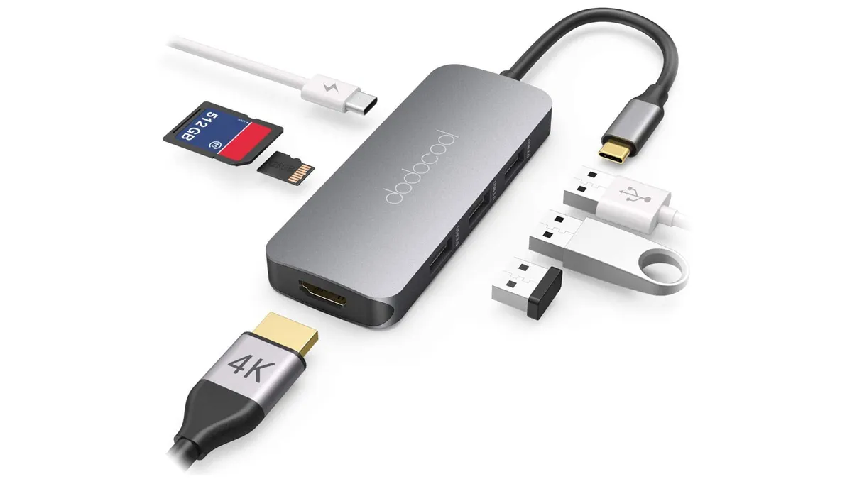 Test : Hub USB‑C 7‑en‑1 Dodocool, petit, cheap, utile ?