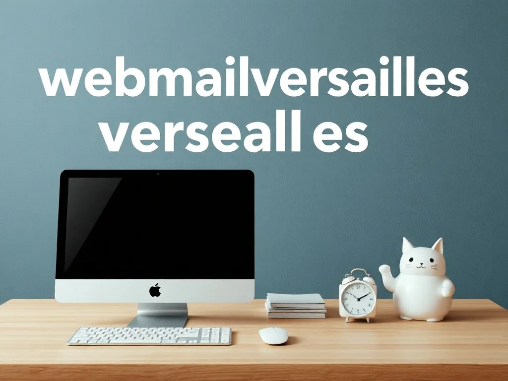 Écran du webmail Versailles avec courriels en pagaille, une manette de jeu sur le clavier